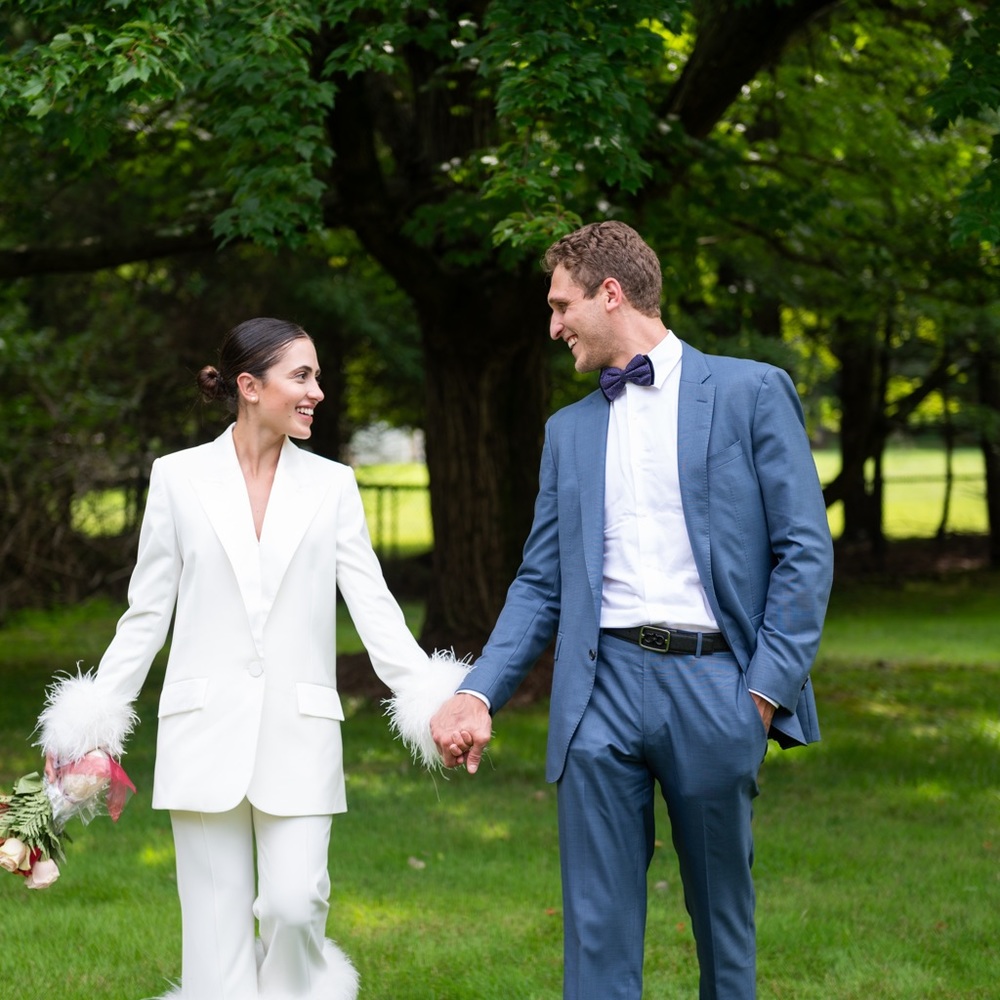 BRIDE TO BE: Nadine Merabi White Suit!